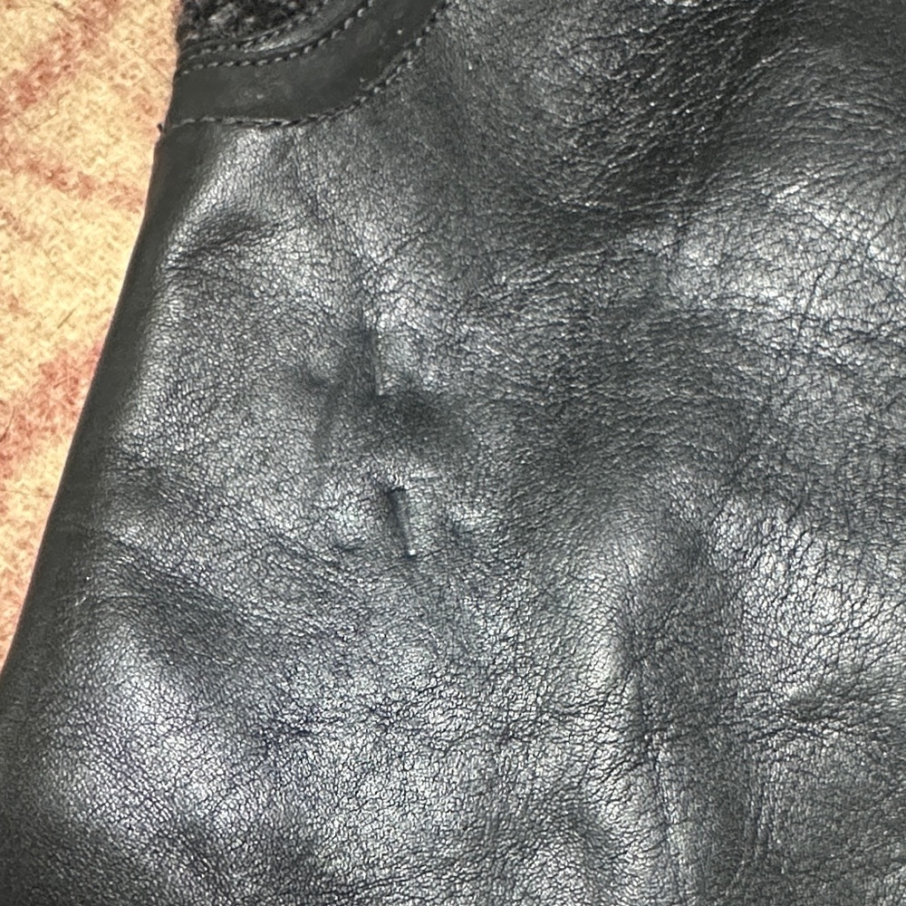 Merrell Larkspur Black Leather Wedge Boots - Picture 7 of 8